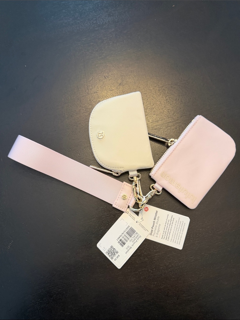 Lululemon Light Pink Wristlet and Coin Pouch Set